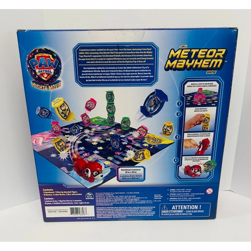 Nickelodeon Spin Master Paw‎ Patrol The Mighty Movie Meteor Mayhem Game NEW